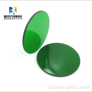 Filtro óptico de vidro de cor verde de absorção